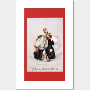 Christmas Post Rabbit - Beatrix Potter Posters and Art